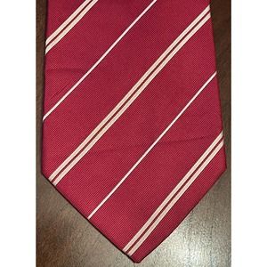 Banana Republic Red Gold Men’s Neck Tie Made In Italy